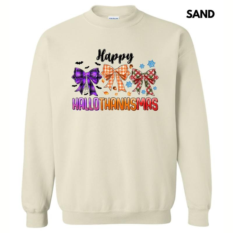 HalloThanksMas Bows Sweatshirt 'NLB' T-Shirts, Hoodie | WearSparks.com