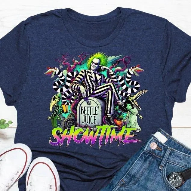 Halloween Beetlejuice Showtime Shirt, Halloween Party Shirt, Beetlejuice T-shirt, Horror Movie Character, Horror Movie...