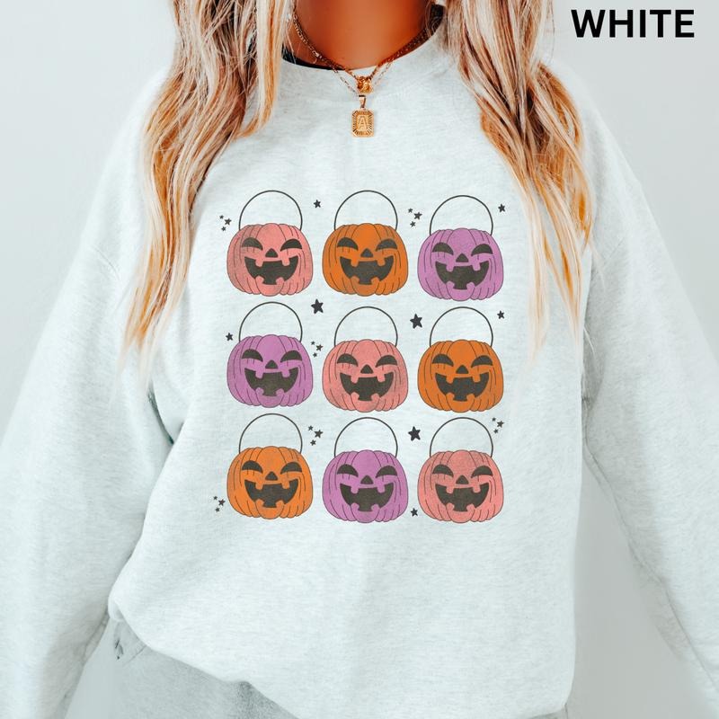 Halloween Candy Basket Crewneck -  Unisex Relaxed Fit Printed in USA Casual Comfort Cotton Top Athletic Boho Chic All...