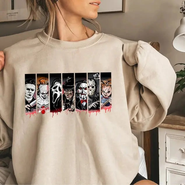 Halloween Characters Friends Sweatshirt, Halloween Characters Shirt, Friends Halloween Shirt, Halloween Sweatshirt Hoodie