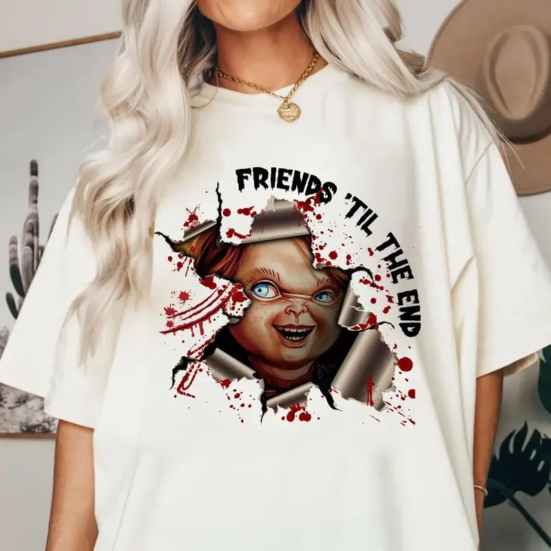 Halloween Characters Shirt, Friends Till The Ends T Shirt, Horror Halloween Shirt, Friends Killers Halloween Tee, Scary...