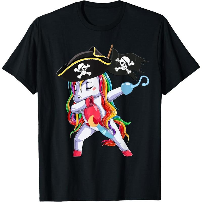 Halloween Dabbing Cute Pirate Unicorn Apparel Kids Girls T-Shirt made in usa Hoodie, Sweatshirt | WearSparks.com