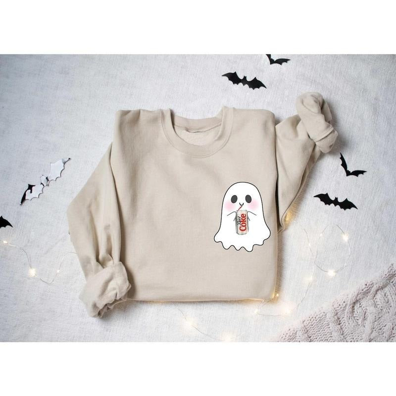 Halloween Diet Coke Sweatshirt, Diet Coke Ghost Sweatshirt, Funny Ghost Diet Coke Sweatshirt, Diet Coke Sweatshirt,...