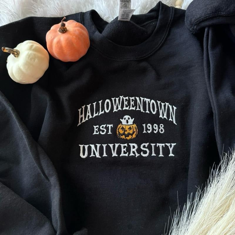 Halloween Embroidered Sweatshirt, Halloweentown Sweatshirt, Embroidered Halloween Sweatshirt T-Shirts, Hoodie