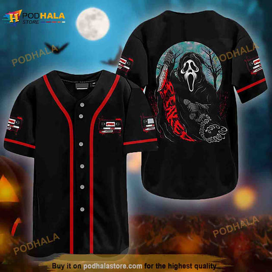 Halloween Ghostface Slasher 3d Baseball Jersey