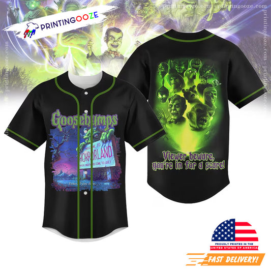 Halloween Goosebumps Baseball Jersey