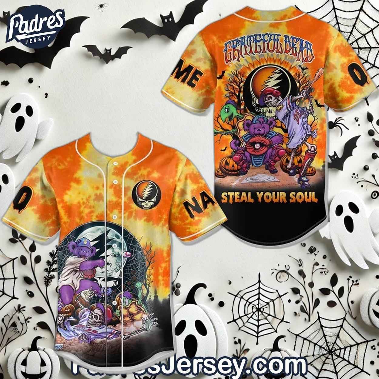 Halloween Grateful Dead Steal Your Soul Custom Baseball Jersey - Padres Jersey Oasis: Elevate Your Baseball... (Image 1)