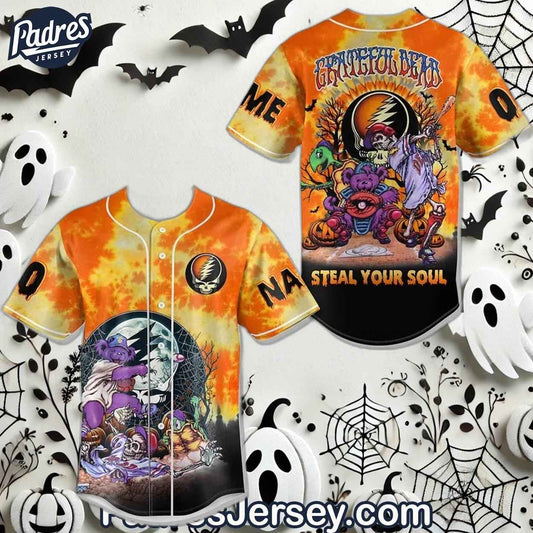 Halloween Grateful Dead Steal Your Soul Custom Baseball Jersey - Padres Jersey Oasis: Elevate Your Baseball... (Image 1)