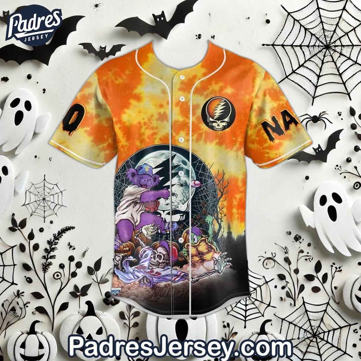 Halloween Grateful Dead Steal Your Soul Custom Baseball Jersey - Padres Jersey Oasis: Elevate Your Baseball... (Image 2)