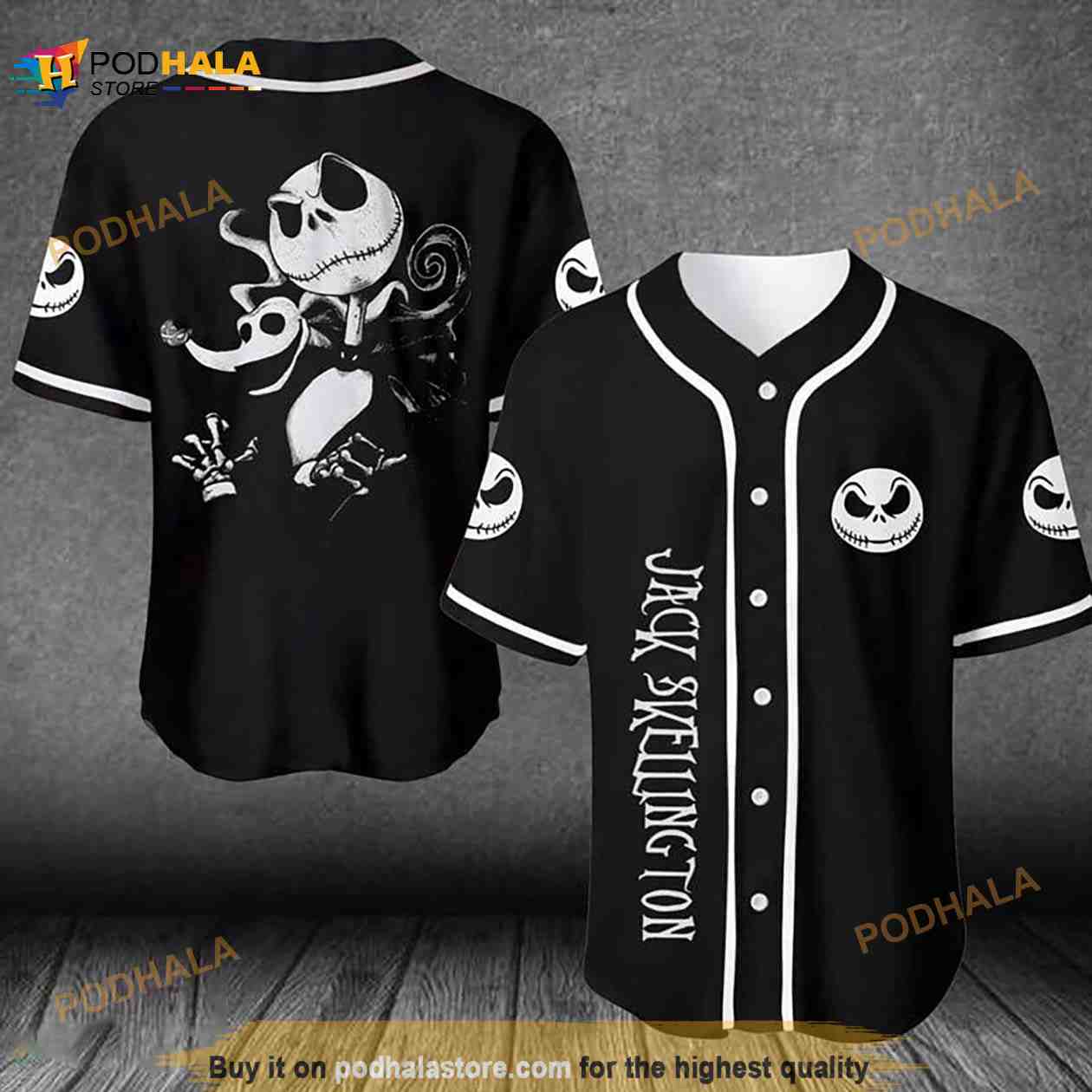 Halloween Jack Skellington And Zero 3d Baseball Jersey