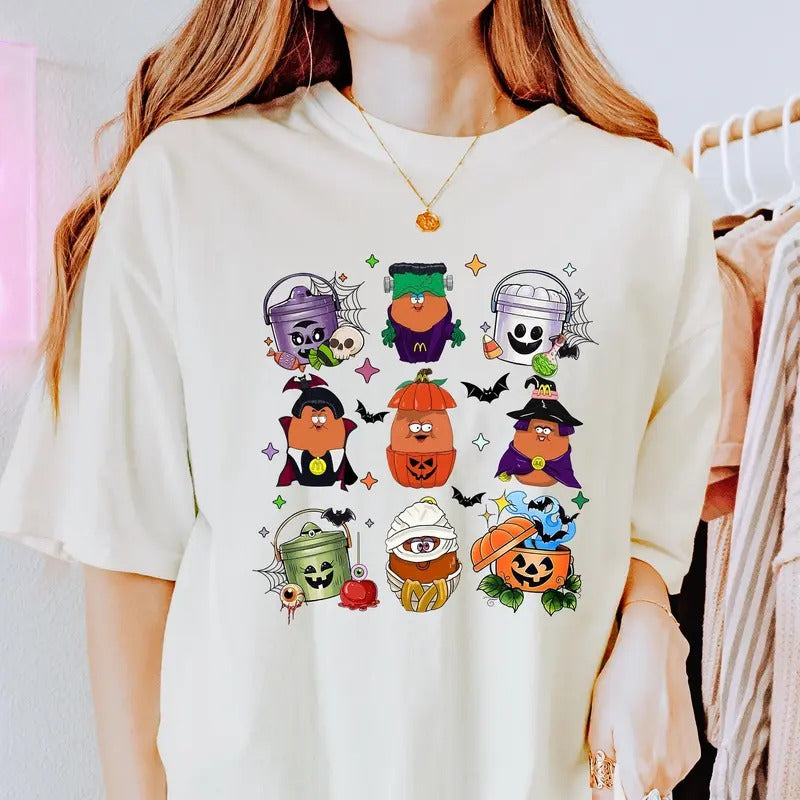 Halloween Nuggets Bucket Shirt Spooky Nuggets Meal Bucket Shirt Halloween Chicken Nuggets Shirt Spooky Nuggets Shirt...