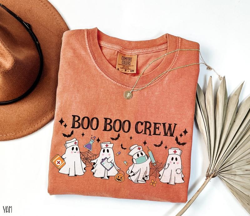 Halloween Nurse Shirt, Boo Boo Crew, Nurse Gift For Women, Spooky Season Shirt Hoodie, Sweatshirt | WearSparks.com
