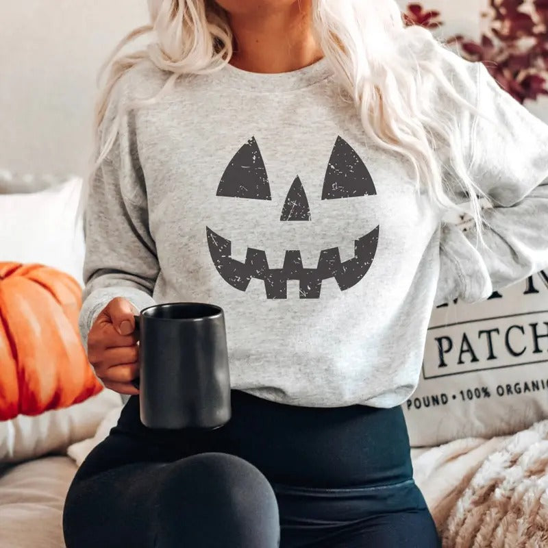 Halloween Pumpkin Sweatshirts, Pumpkin Face Sweatshirt, Jack O' Lantern Sweatshirt, Halloween sweatshirt T-Shirts, Hoodie