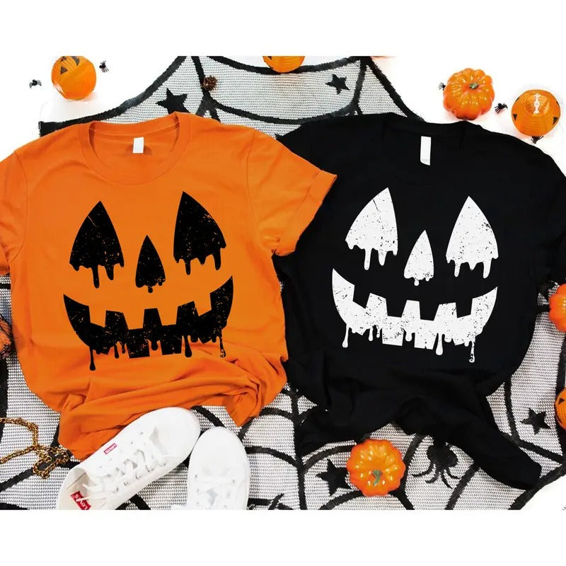 Halloween Pumpkin Unisex T-shirt, Halloween Matching Shirt, Halloween Party Tee, Funny Halloween Shirt, Jack-O-Lantern...