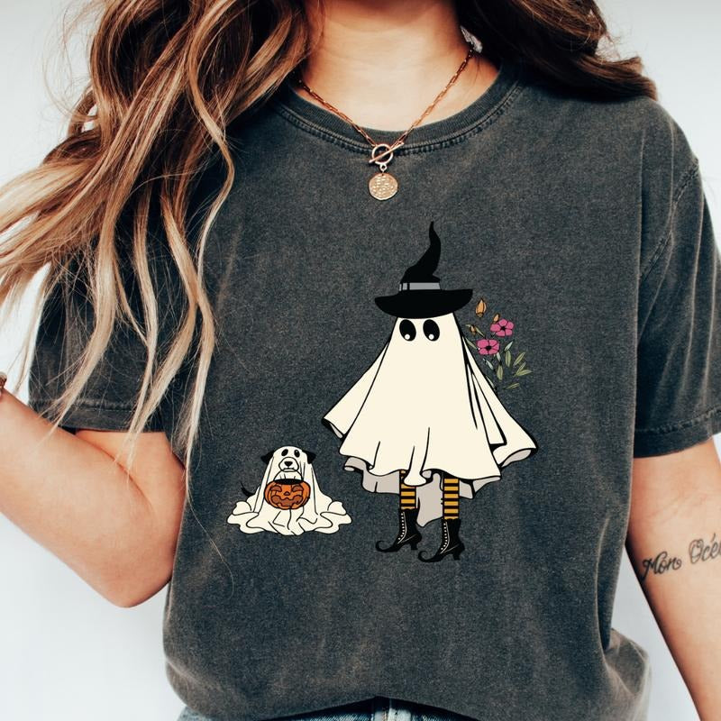 Halloween Pupkin Shirt, Comfort Colors Halloween Shirt, Casual Shirt Unisex, Halloween Clothing, Graphic Halloween...