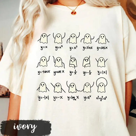 Halloween Shirt, Math Teacher Shirts, Funny Halloween Shirts, Math Teacher Gifts, Cute Ghost Shirt, Sp00ky Teacher Shirt...