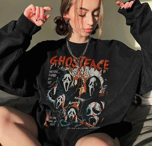 Halloween Shirts, Ghostface Shirts, Spooky Season Shirts, Halloween Party 2024 Shirts Hoodie, Sweatshirt | WearSparks.com