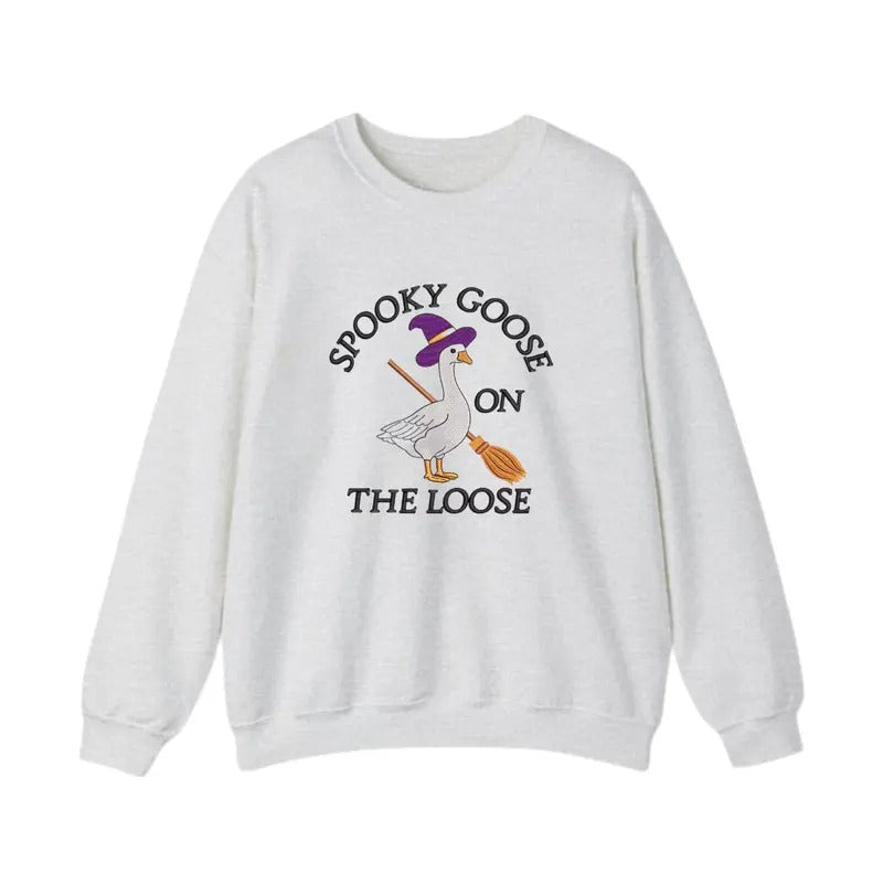 Halloween Spooky Goose Sweatshirt, Honkus pocus Hoodie, Silly Goose Shirt, Silly Goose on the Loose Tee Classic Crewneck...