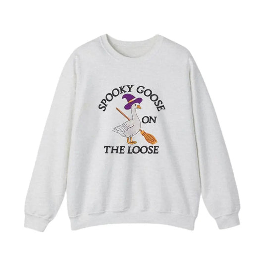 Halloween Spooky Goose Sweatshirt, Honkus pocus Hoodie, Silly Goose Shirt, Silly Goose on the Loose Tee Classic Crewneck...