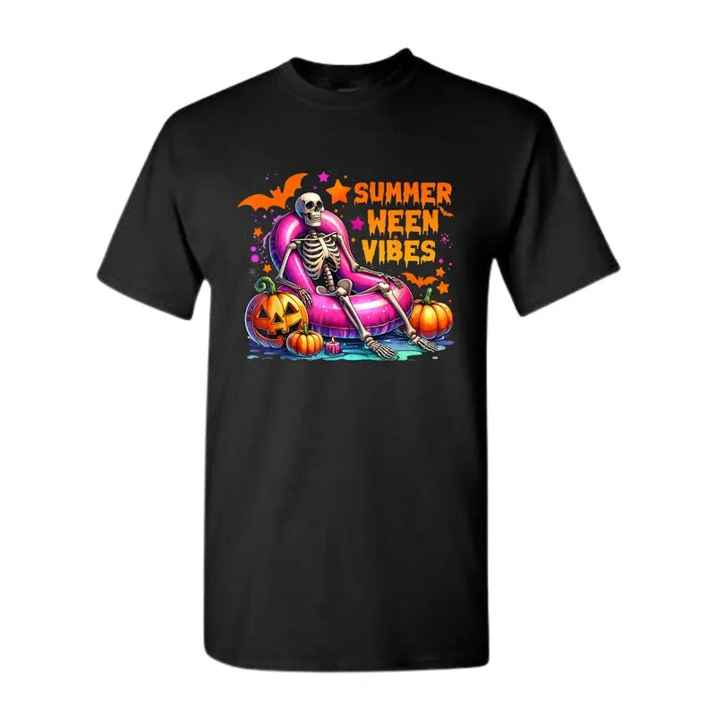 Halloween Summerween Vibes Summer Vacation Skeleton Float T-Shirt, For Men And Women, Trendy Shirt Hoodie, Sweatshirt