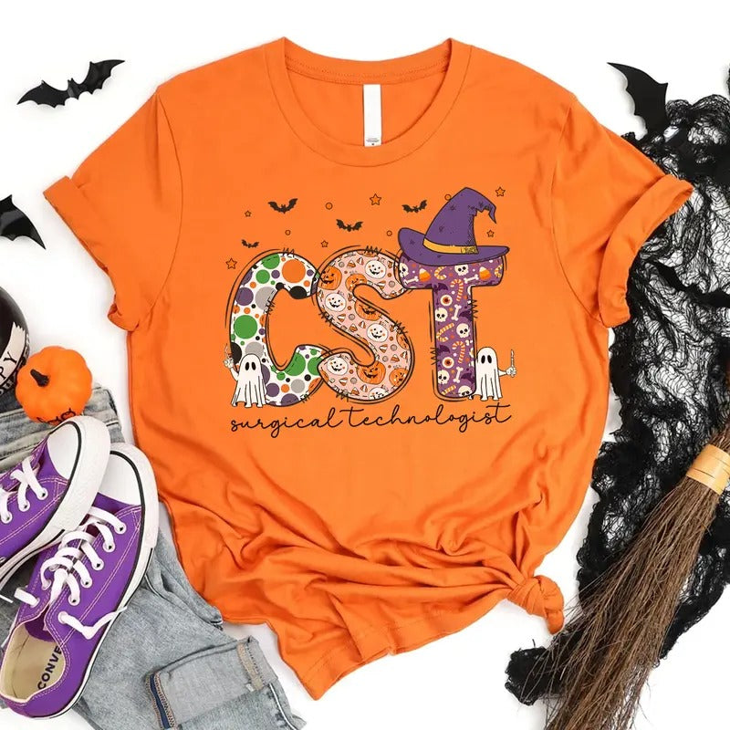 Halloween Surgical Tech T-shirt, Surg Tech Tee, CST Halloween Shirt, Certified Surgical Technologist Tshirt, Surgery...