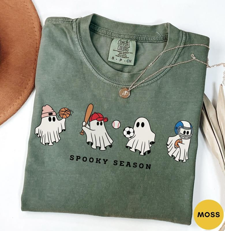 Halloween T-Shirt, Spooky Season Shirt, Cute Ghost Shirt, Halloween Costume, Halloween For Women, Halloween Gift Hoodie,...