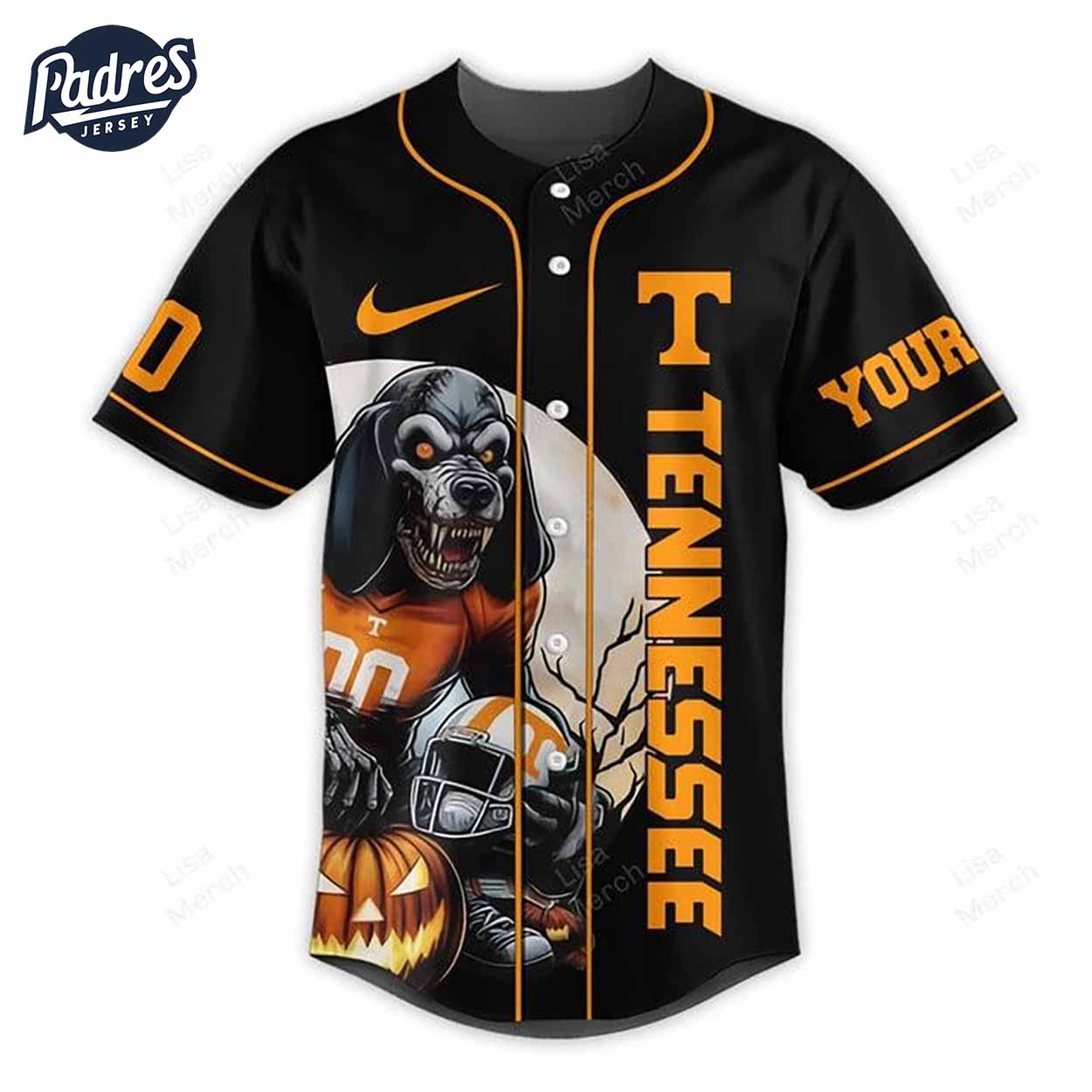 Halloween Tennessee Volunteers Fear The Vols 2024 Football Custom Baseball Jersey - Padres Jersey Oasis:... (Image 2)