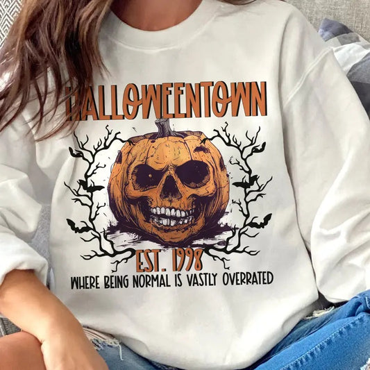Halloween Town Sweatshirt Halloween Pumpkin Pullover Halloween Town Pumpkin Sweatshirt Halloween Sweatshirt Halloween...