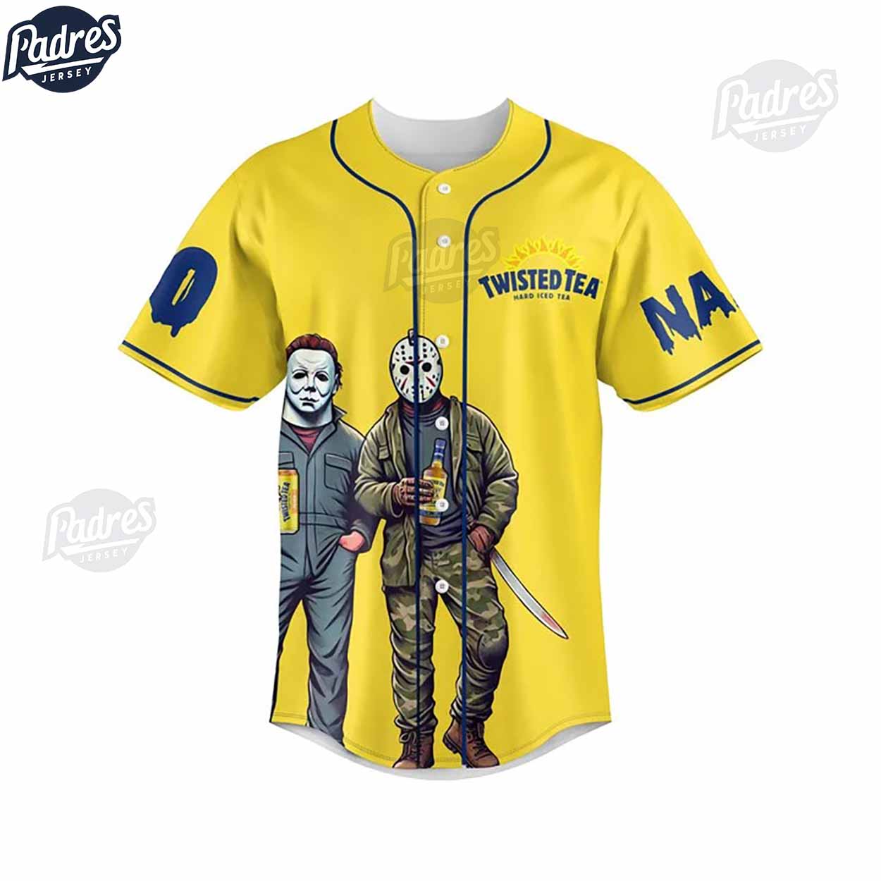Halloween Twisted Tea Custom Baseball Jersey - Padres Jersey Oasis: Elevate Your Baseball Style Game T-Shirts,... (Image 2)