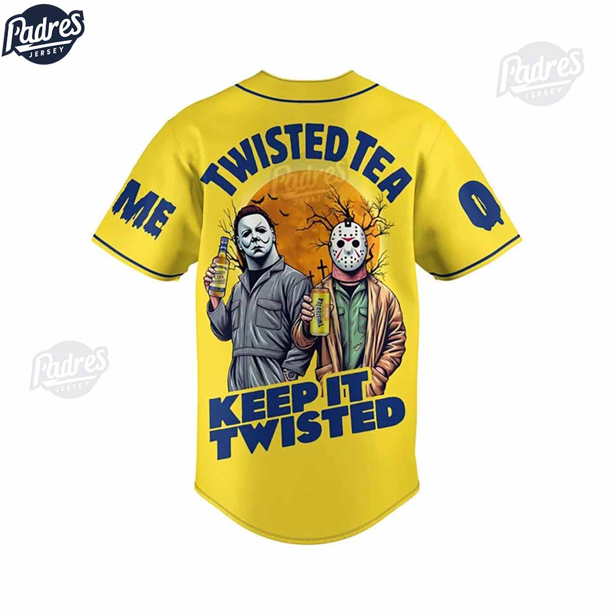 Halloween Twisted Tea Custom Baseball Jersey - Padres Jersey Oasis: Elevate Your Baseball Style Game T-Shirts,... (Image 3)