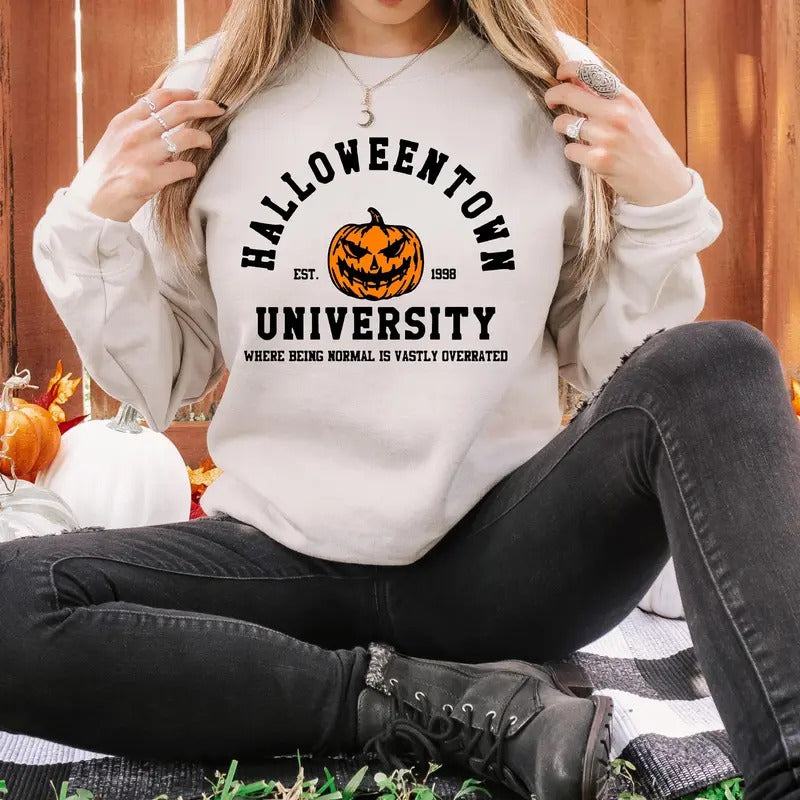 Halloween University Sweatshirt, Halloween Shirt, Halloween Gift, Holiday Sweatshirt, Halloween Costume, Fall Sweater,...