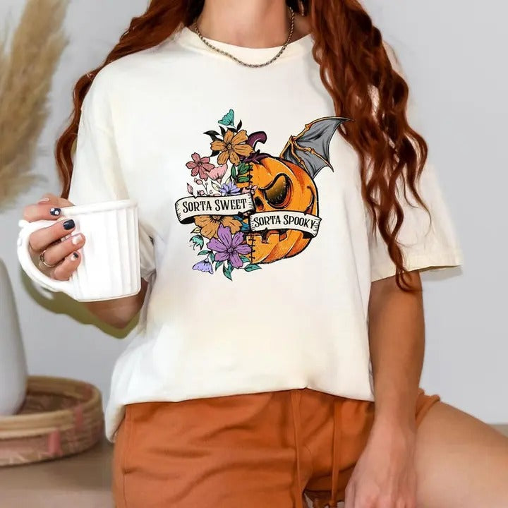 Halloween Wildflower Shirt, Halloween Pumpkin Shirt, Halloween Women's Shirt  T-shirt, sweater and Hoodie Sweatshirt