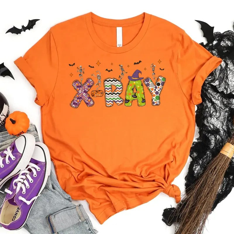 Halloween X-Ray Tech T-shirt, Radiology Halloween Shirt, RAD Tech Tee, Radiologist Gift, Radiologic Technologist Hoodie,...