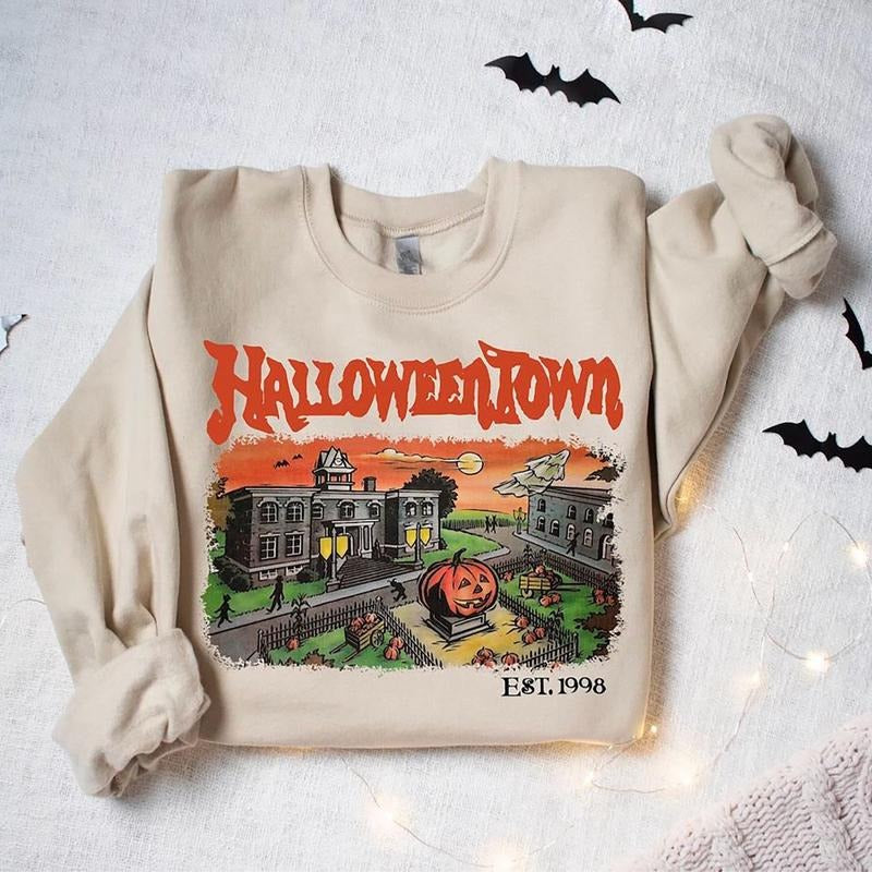 Halloweentown Est 1998 Sweatshirt, Halloweentown University Shirt, Retro Halloween Sweatshirt, Summerween Shirt, Vintage...