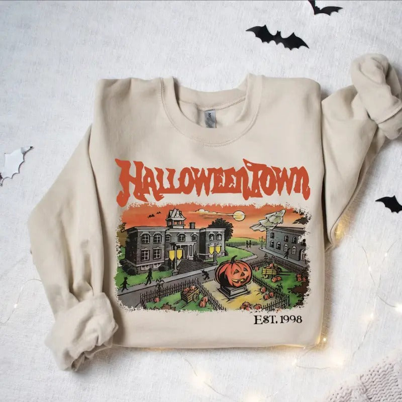 Halloweentown Est 1998 Sweatshirt, Halloweentown University, Retro Halloweentown Sweatshirt, Fall Sweatshirt, Halloween...