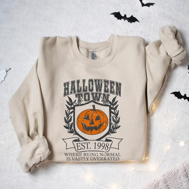 Halloweentown University Sweatshirt, Halloween Town Est 1998 Sweatshirt, Fall Sweatshirt, Pumpkin Shirt, Womens Halloween...
