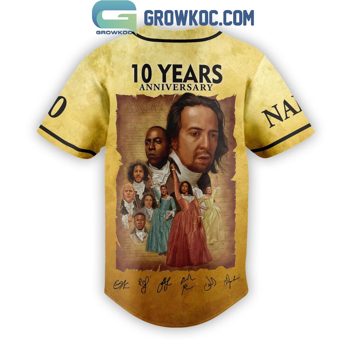 Hamilton 10 Years Anniversary Baseball Jersey