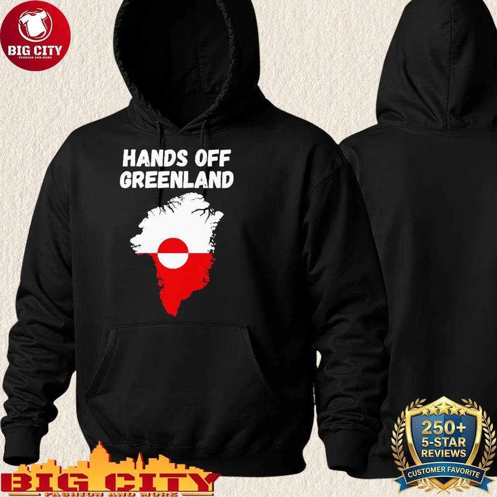 Hands Off Greenland map shirt
