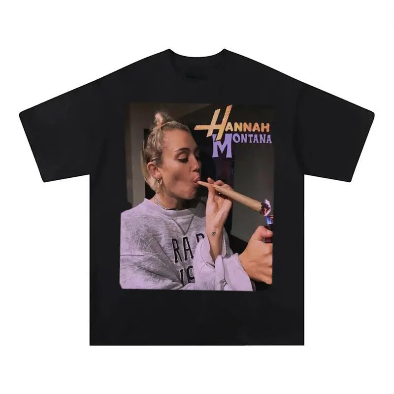Hannah Montana Tshirt Hannah Montana Tee Hannah Montana Hemd Streetwear Tshirt TOP Shortsleeve Gift Underwear Polyester...