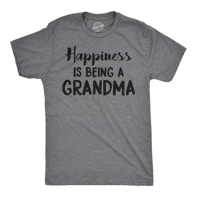 Happiness Is Being a Grandma Unisex Fit T shirts Gift Idea Funny Family T shirt Mens Funny T Shirts Cool Tees Soft...