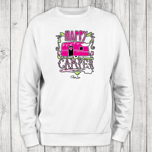 Happy Camper Pink Sweatshirt, #cute #camping T-Shirts, Hoodie | WearSparks.com