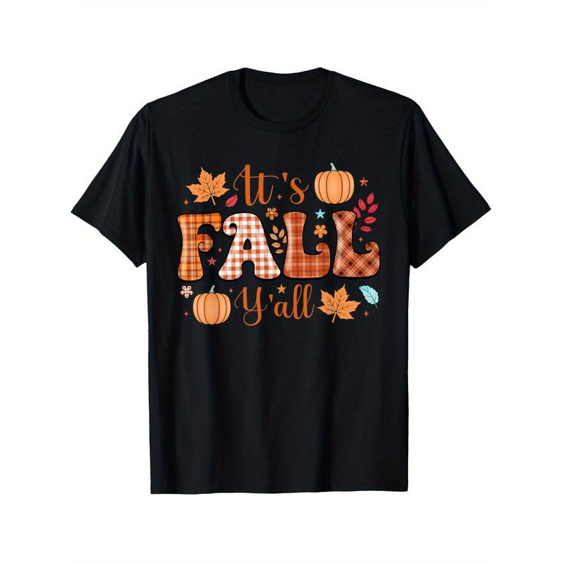 Happy Fall Autumn Thanksgiving Turkey It's Fall Y'All T-Shirt Comfortable, print, fashion 220g made in usa Hoodie, Sweatshirt