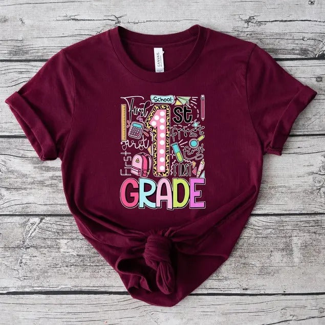 Happy First Day of School Shirt,Teacher Gift, Gift for Teachers, Kindergarten Teacher, Teacher Appreciation,Back to...