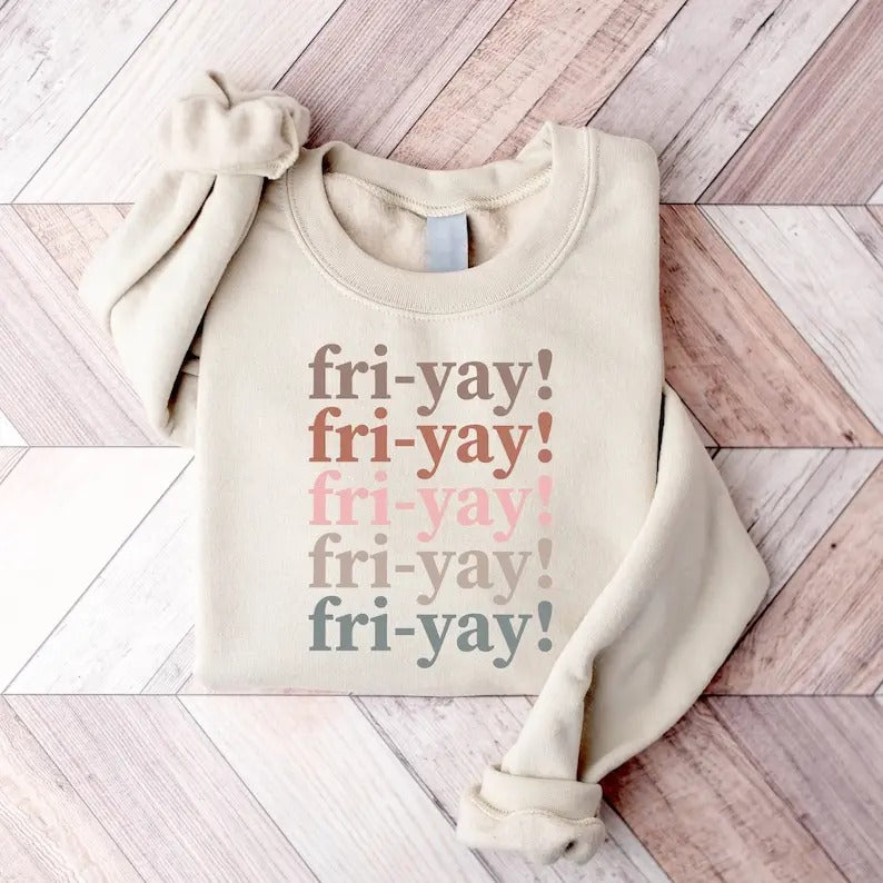 Happy Friday Teacher Sweatshirt, Funny Teacher Sweatshirt, Cute School Sweatshirt, Elementary School Teacher Shirt, Group...