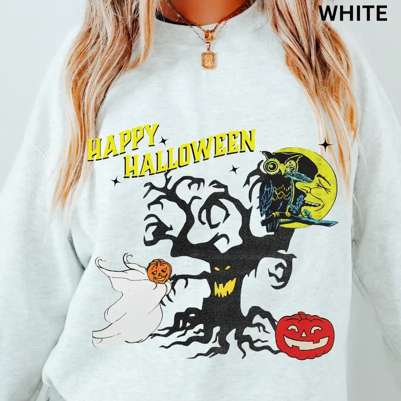 Happy Halloween Sweatshirt, Wicked Halloween Sweatshirt Casual Crewneck, Halloween tok, scene Outfit first day of school...