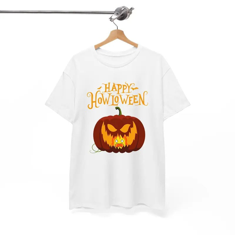 Happy Howloween Tshirt, Howls Moving Castle Shirt, Calcifer Shirt, Sophie and Howl Shirt, Studio Ghibli, Hayao Miyazaki,...