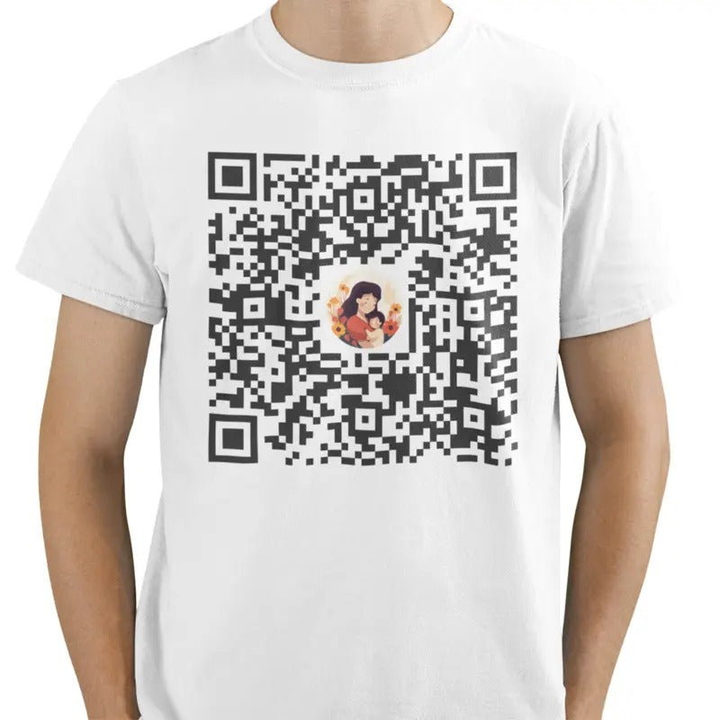 Happy Mother's Day QR Code T-Shirt, Mama Gift, Mother's Day T-shirt, Gift for Wife, Simple Mom Hoodie, Sweatshirt