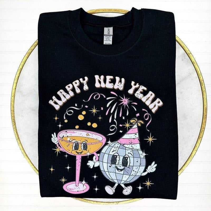 Happy New Year Disco Sweatshirt T-Shirts, Hoodie | WearSparks.com