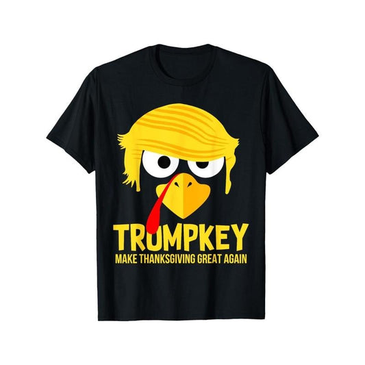 Happy Thanksgiving 2024 Trump Turkey Print T-Shirt - Soft Cotton, Casual Fit, Machine Washable