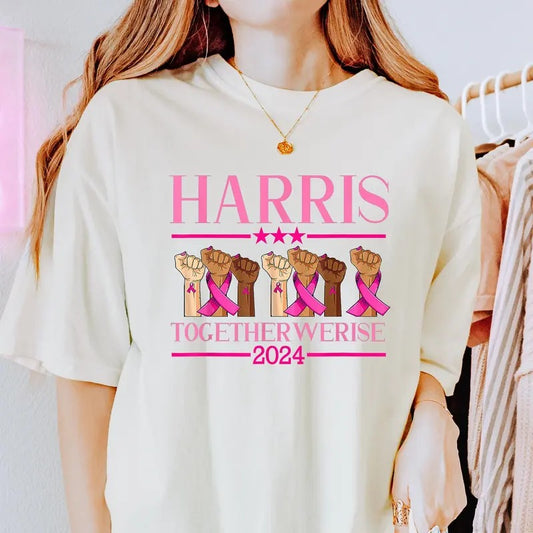 Harris Together Werise Shirt Kamala Harris Breast Cancer Squad Shirt Breast Cancer Awareness Tee Kamala Harris Shirt...